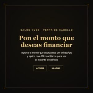 Financiamiento — Aplica con Affirm o Klarna